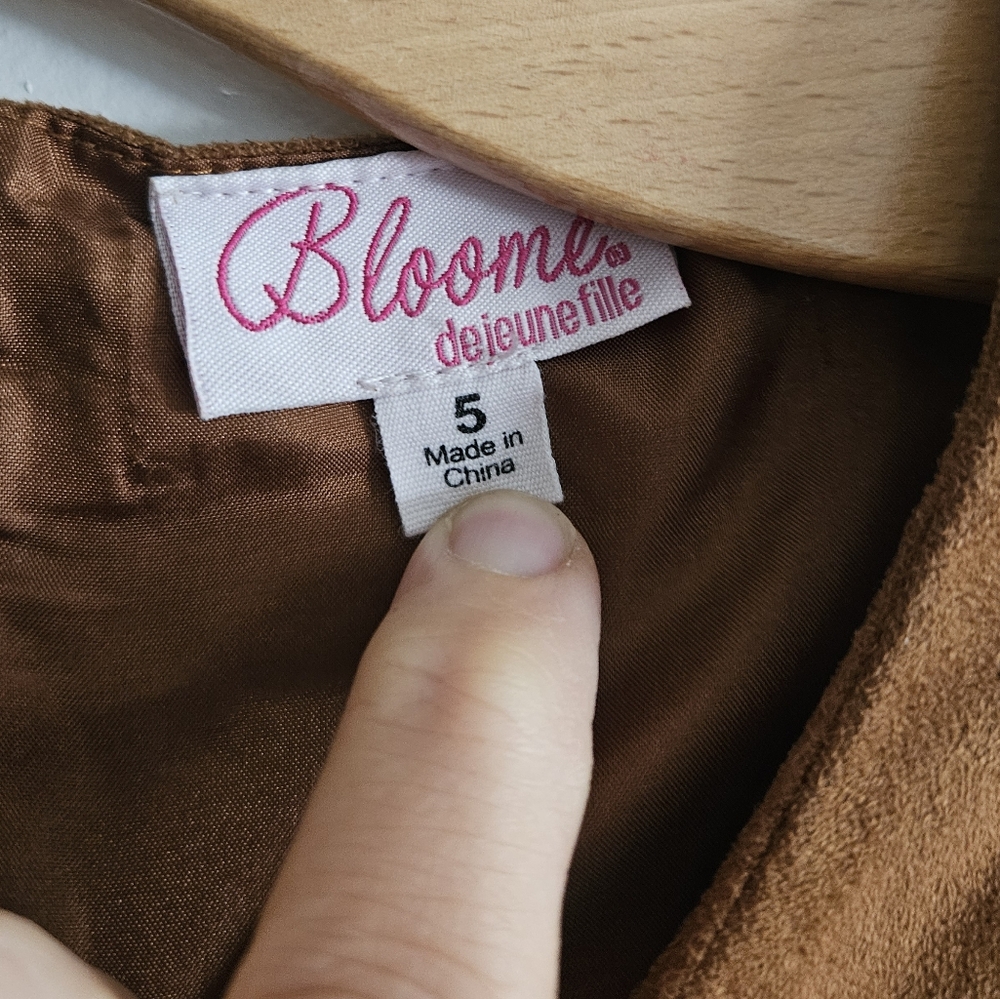 Bloome Tan Faux Suede Tank Top Size 5 - Picture 2 of 4